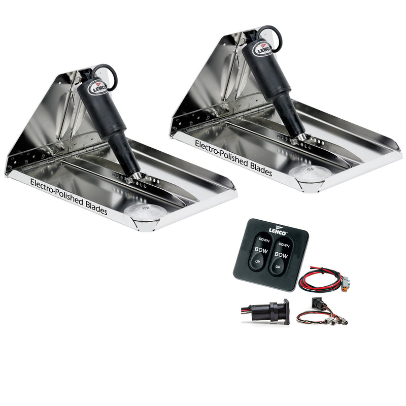 Lenco 18" x 14" Heavy Duty Performance Trim Tab Kit w/Standard Tactile Switch Kit 12V [RT18X14HD]
