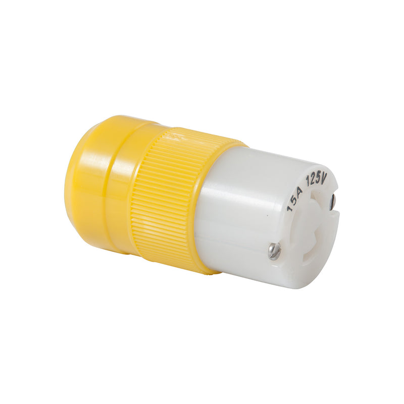 Marinco Locking Connector - 15A, 125V - Yellow [4731CR]