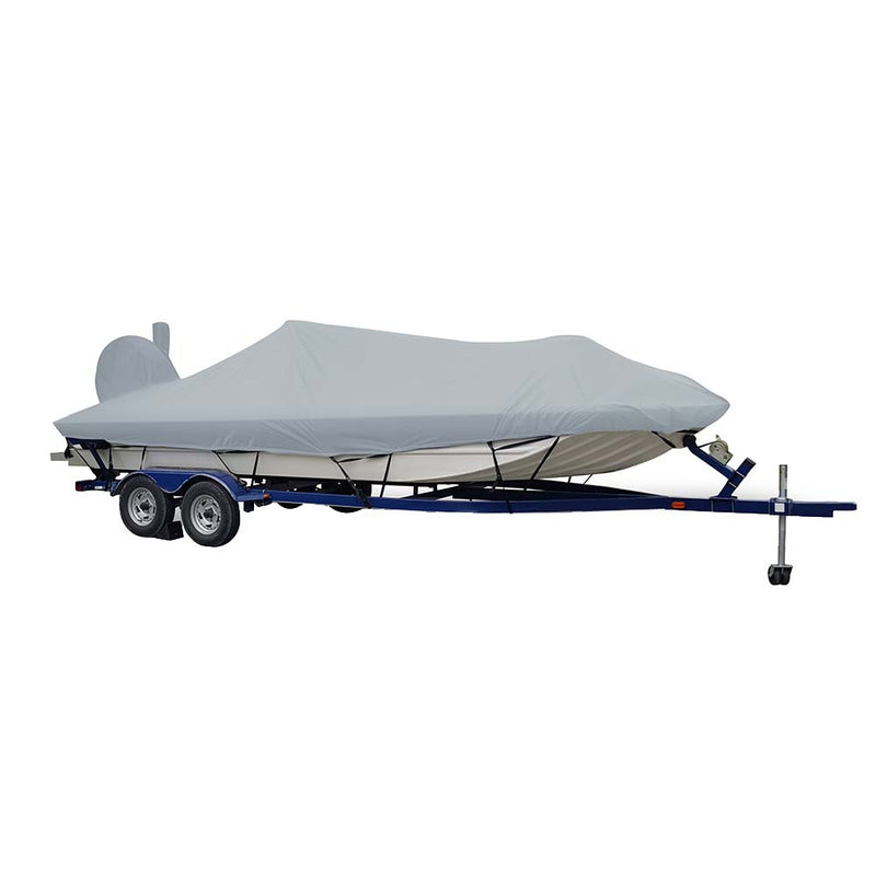 Carver Sun-DURA Extra Wide Series Styled-to-Fit Boat Cover f/19.5 Aluminum Modified V Jon Boats - Grey [71419XS-11]